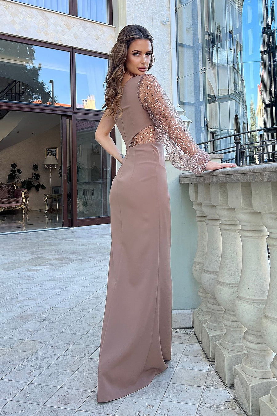  Robe longue model 187650 Bicotone 