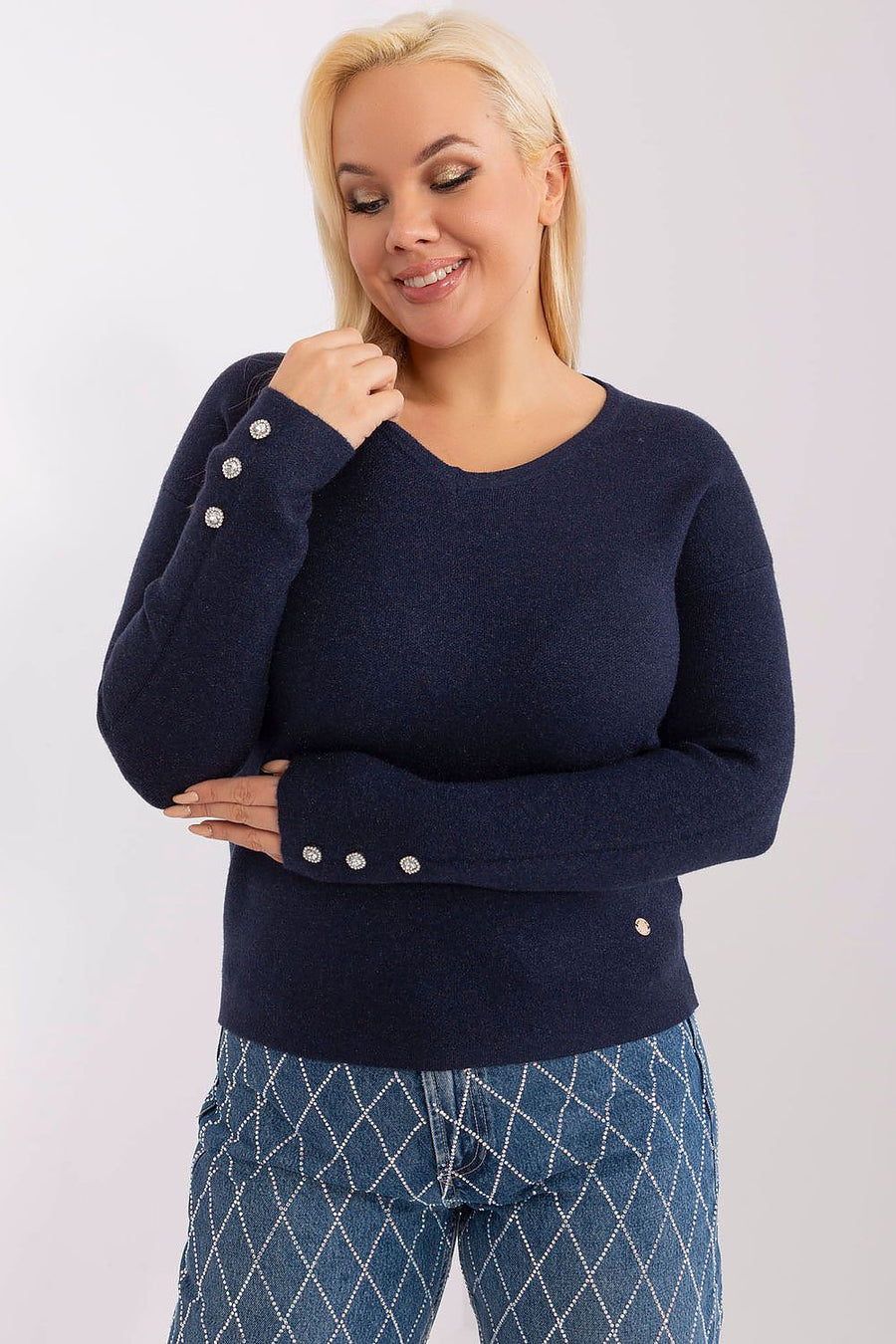  Chandail plus size model 190088 Factory Price 
