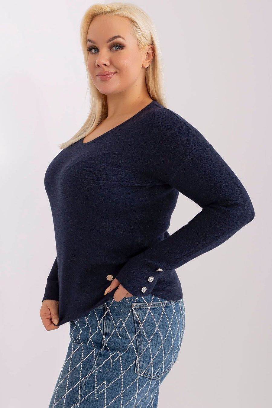  Chandail plus size model 190088 Factory Price 